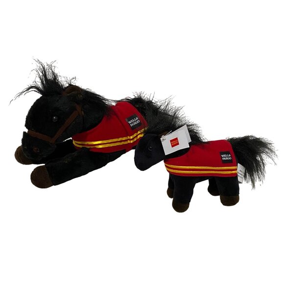 Wells Fargo Legendary Pony Mike Jr Sr Father Son Lot of 2 Plush Horses - Picture 1 of 11